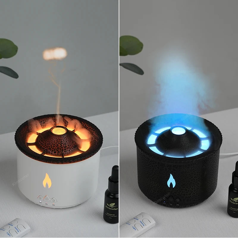 Volcano Flame Aroma Diffuser Jellyfish Smoke Air Humidifier